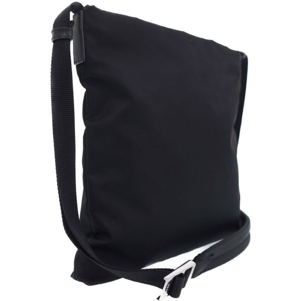 Prada Bag Nylon Vela Flat Crossbody Messenger Black